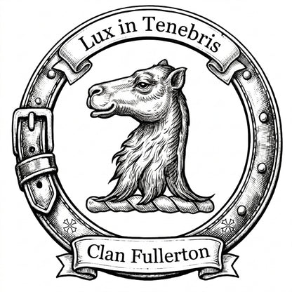 Clan Fullerton Crest digital download: Includes Color PNG, B&W PNG, and SVG vector files