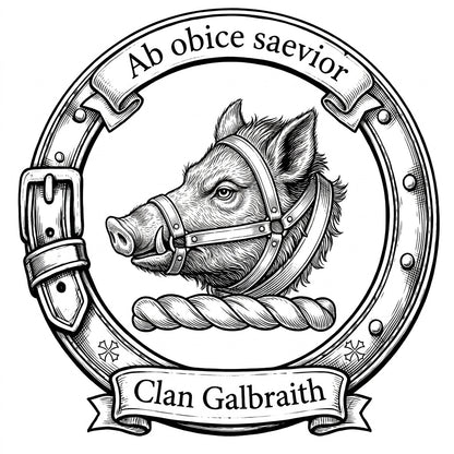 Clan Galbraith Crest digital download: Includes Color PNG, B&W PNG, and SVG vector files