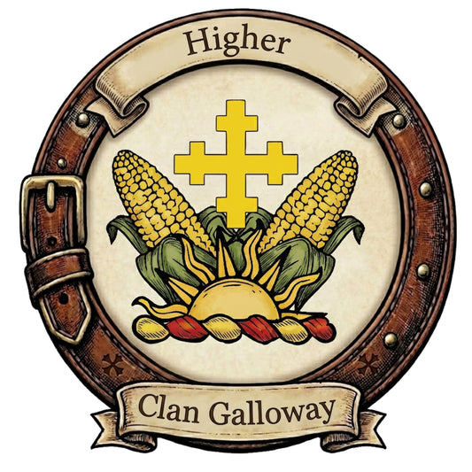 Clan Galloway Crest digital download: Includes Color PNG, B&W PNG, and SVG vector files