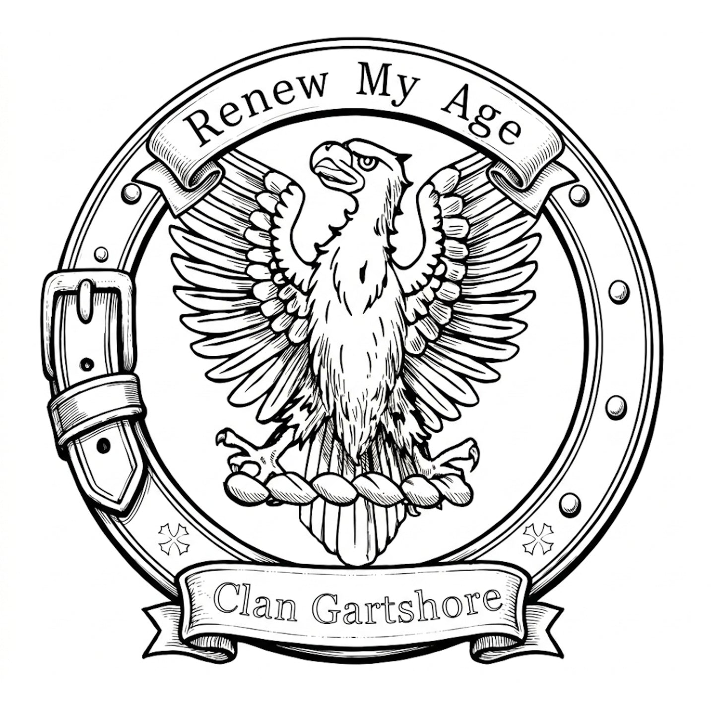 Clan Gartshore Crest digital download: Includes Color PNG, B&W PNG, and SVG vector files