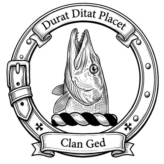 Clan Ged Black and White Crest digital download: Includes Color PNG, B&W PNG, and SVG vector files