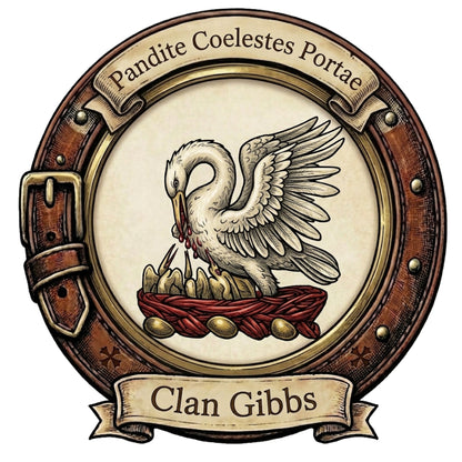 Clan Gibbs Crest digital download: Includes Color PNG, B&W PNG, and SVG vector files