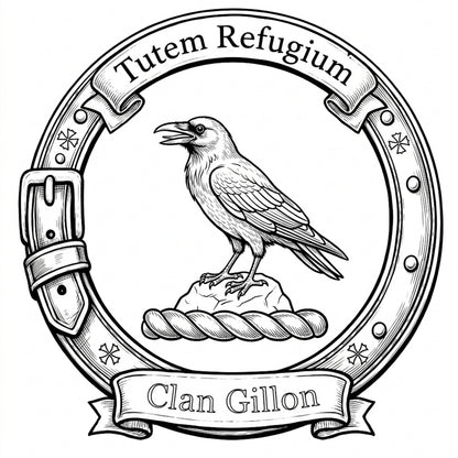 Clan Gillon Crest digital download: Includes Color PNG, B&W PNG, and SVG vector files