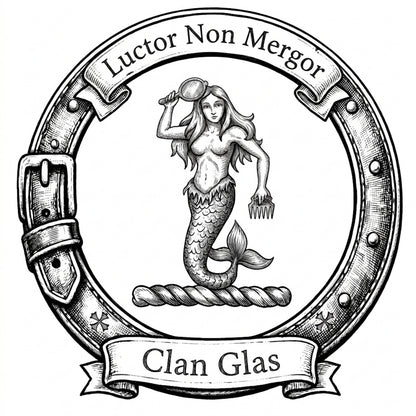 Clan Glas Crest digital download: Includes Color PNG, B&W PNG, and SVG vector files