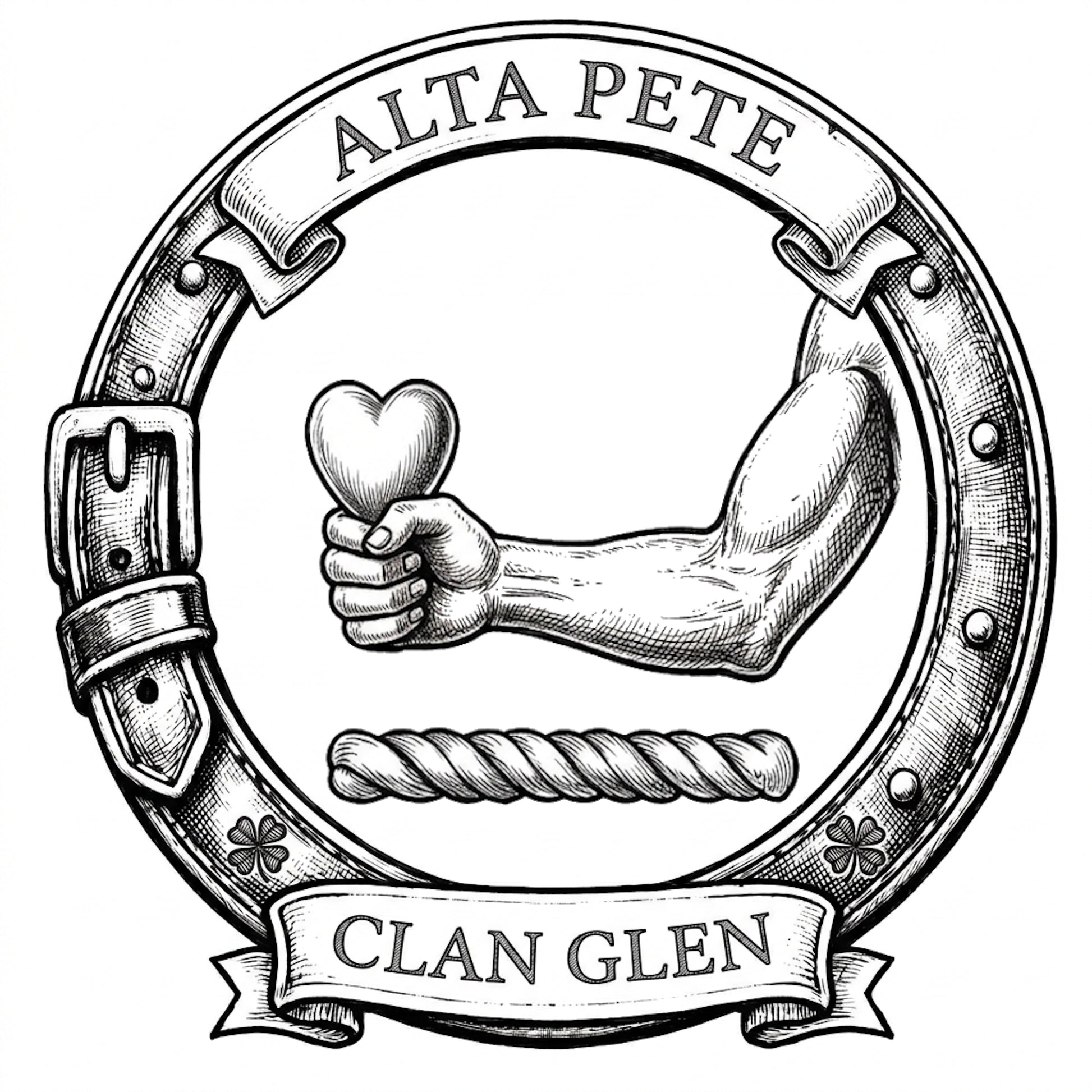 Clan Glen Crest digital download: Includes Color PNG, B&W PNG, and SVG vector files