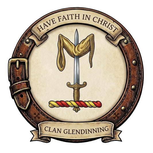 Clan Glendinning Crest digital download: Includes Color PNG, B&W PNG, and SVG vector files