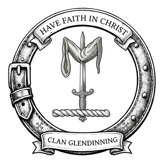 Clan Glendinning Crest digital download: Includes Color PNG, B&W PNG, and SVG vector files