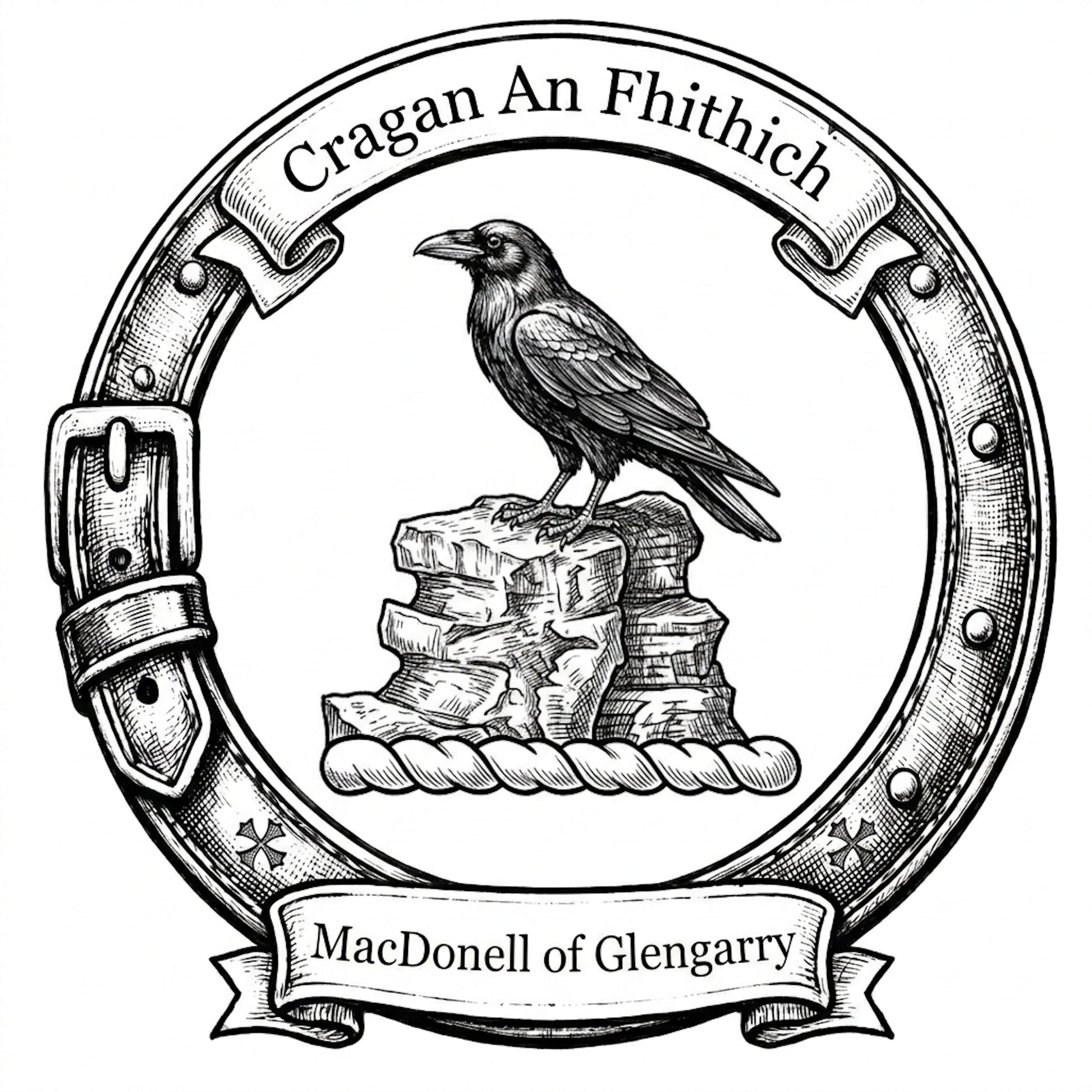 MacDonell of Glengarry Crest digital download: Includes Color PNG, B&W PNG, and SVG vector files