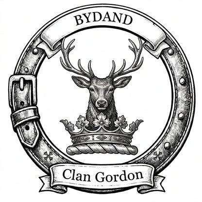 Clan Gordon Crest digital download: Includes Color PNG, B&W PNG, and SVG vector files