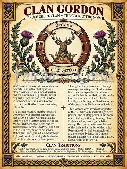 Clan Gordon Poster - Digital Download