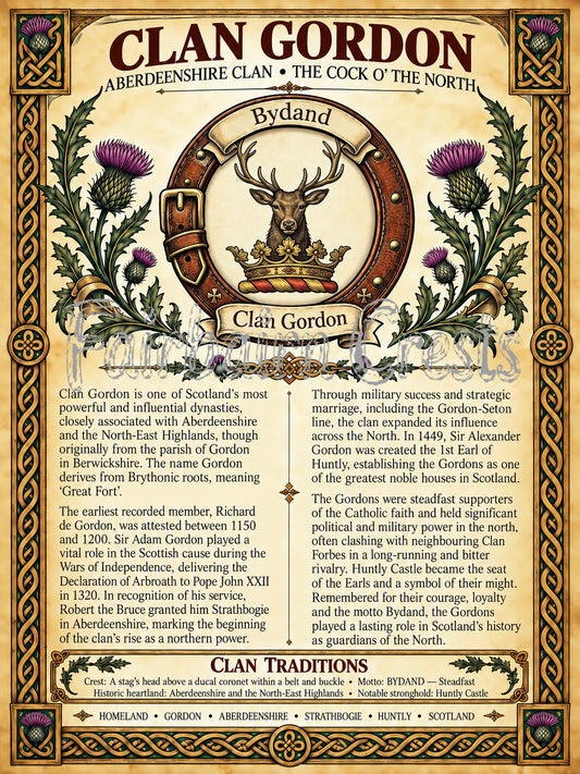 Clan Gordon Poster - Digital Download