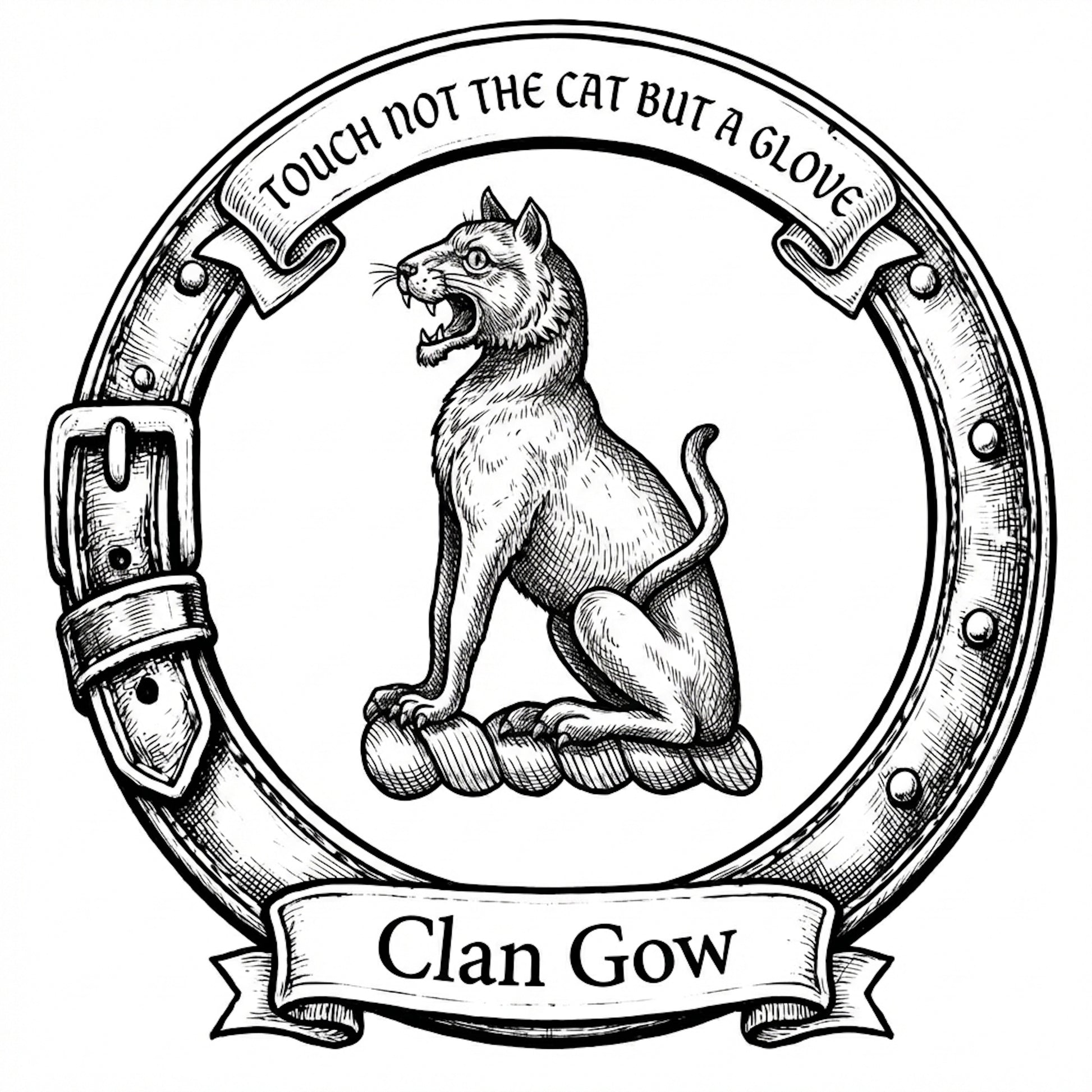 Clan Gow Crest digital download: Includes Color PNG, B&W PNG, and SVG vector files