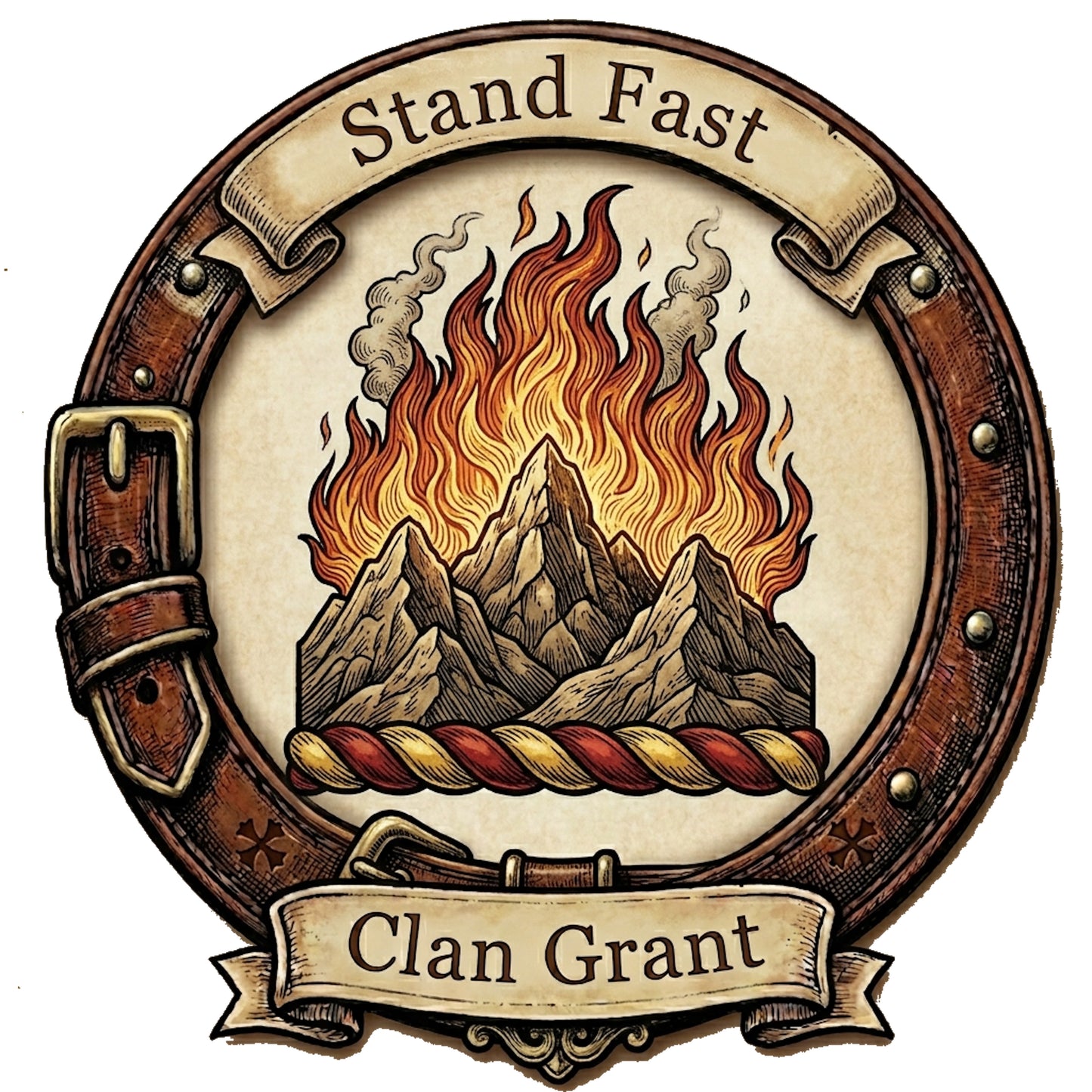 Clan Grant Crest digital download: Includes Color PNG, B&W PNG, and SVG vector files