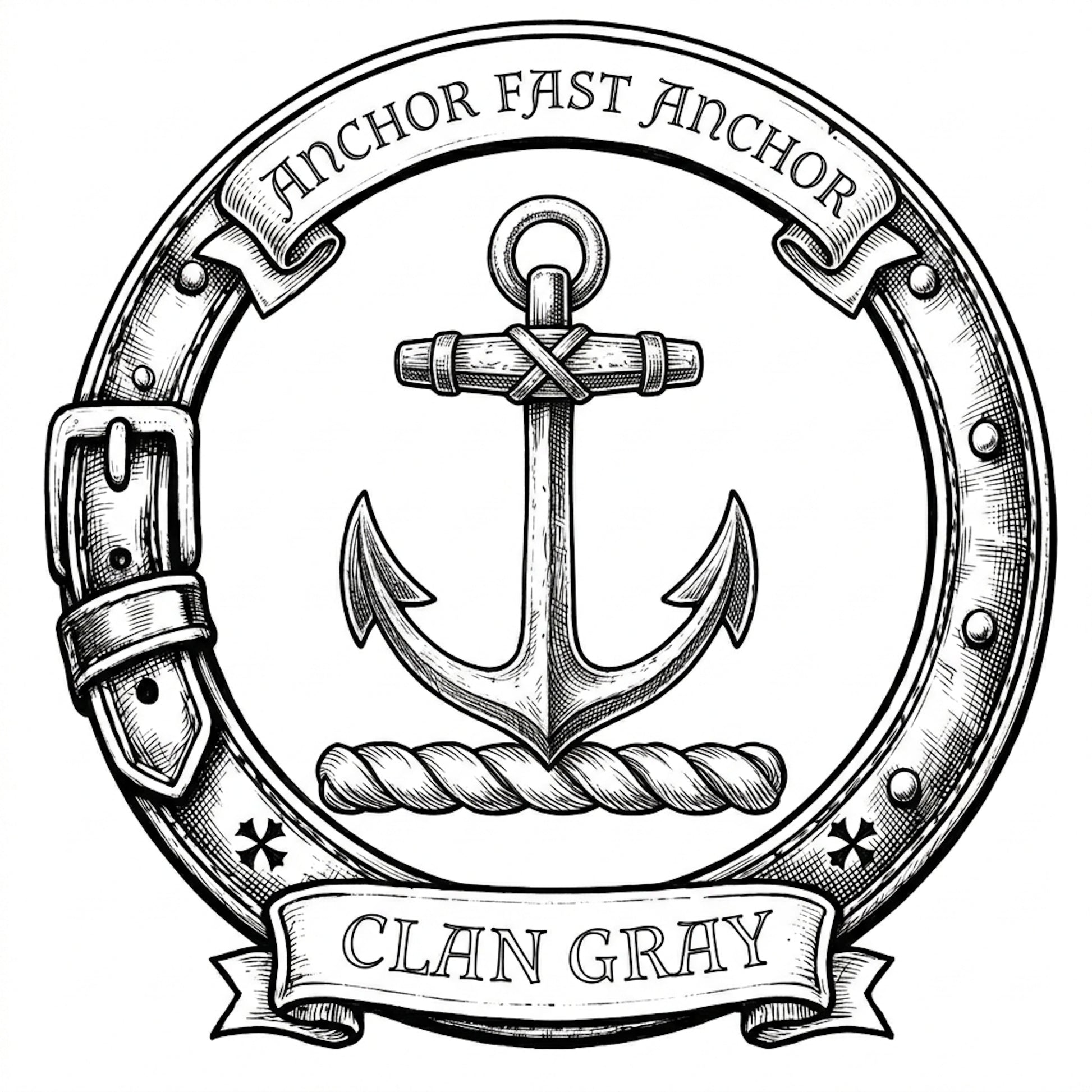 Clan Gray Crest digital download: Includes Color PNG, B&W PNG, and SVG vector files