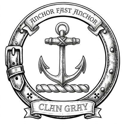 Clan Gray Crest digital download: Includes Color PNG, B&W PNG, and SVG vector files