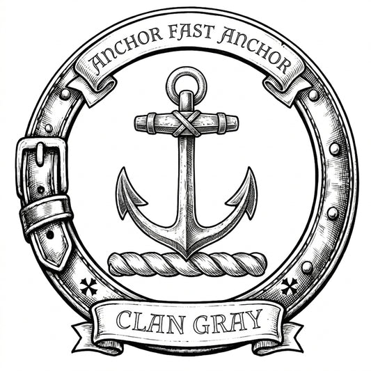 Clan Gray Crest digital download: Includes Color PNG, B&W PNG, and SVG vector files