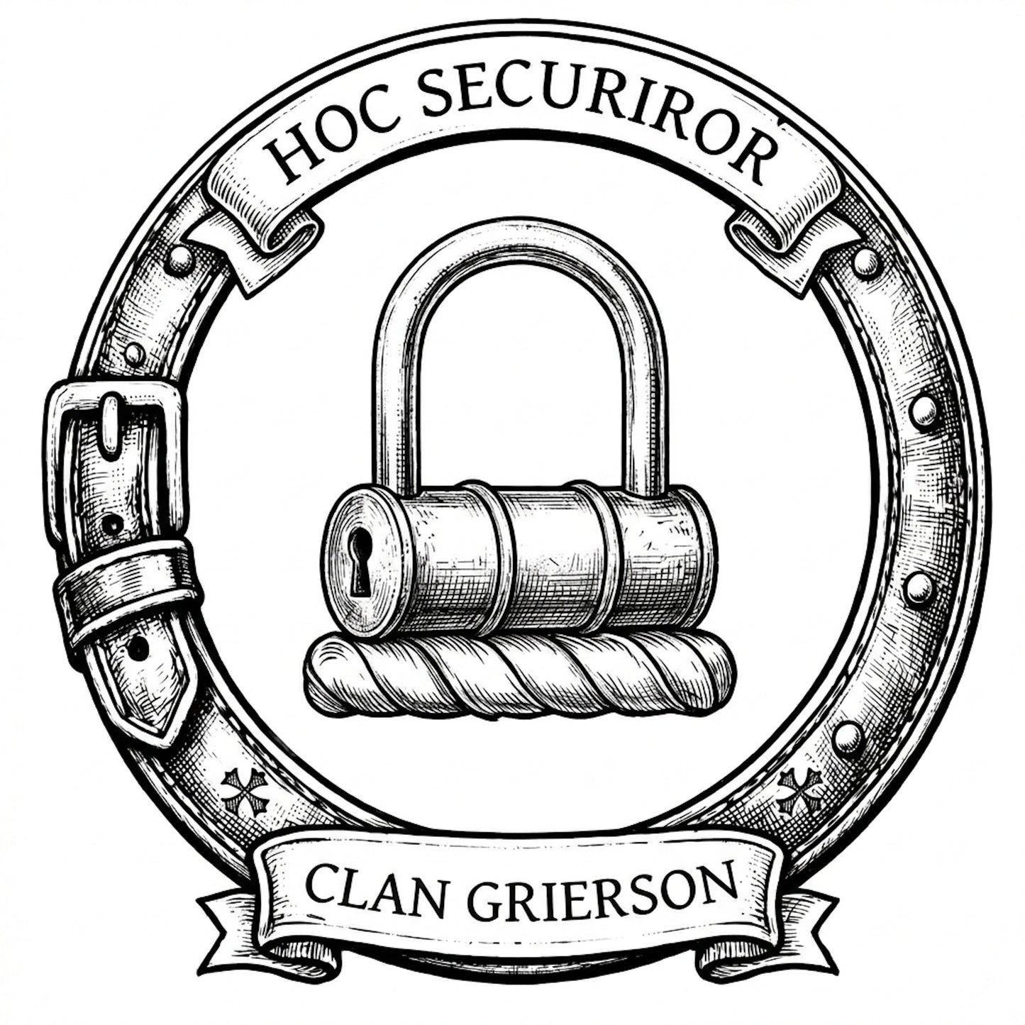 Clan Grierson Crest digital download: Includes Color PNG, B&W PNG, and SVG vector files