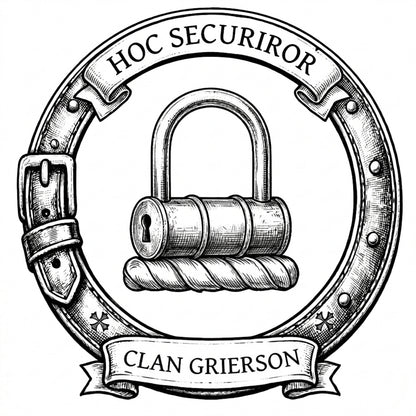 Clan Grierson Crest digital download: Includes Color PNG, B&W PNG, and SVG vector files