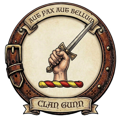 Clan Gunn Crest digital download: Includes Color PNG, B&W PNG, and SVG vector files