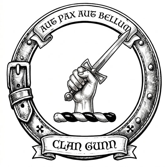 Clan Gunn Crest digital download: Includes Color PNG, B&W PNG, and SVG vector files
