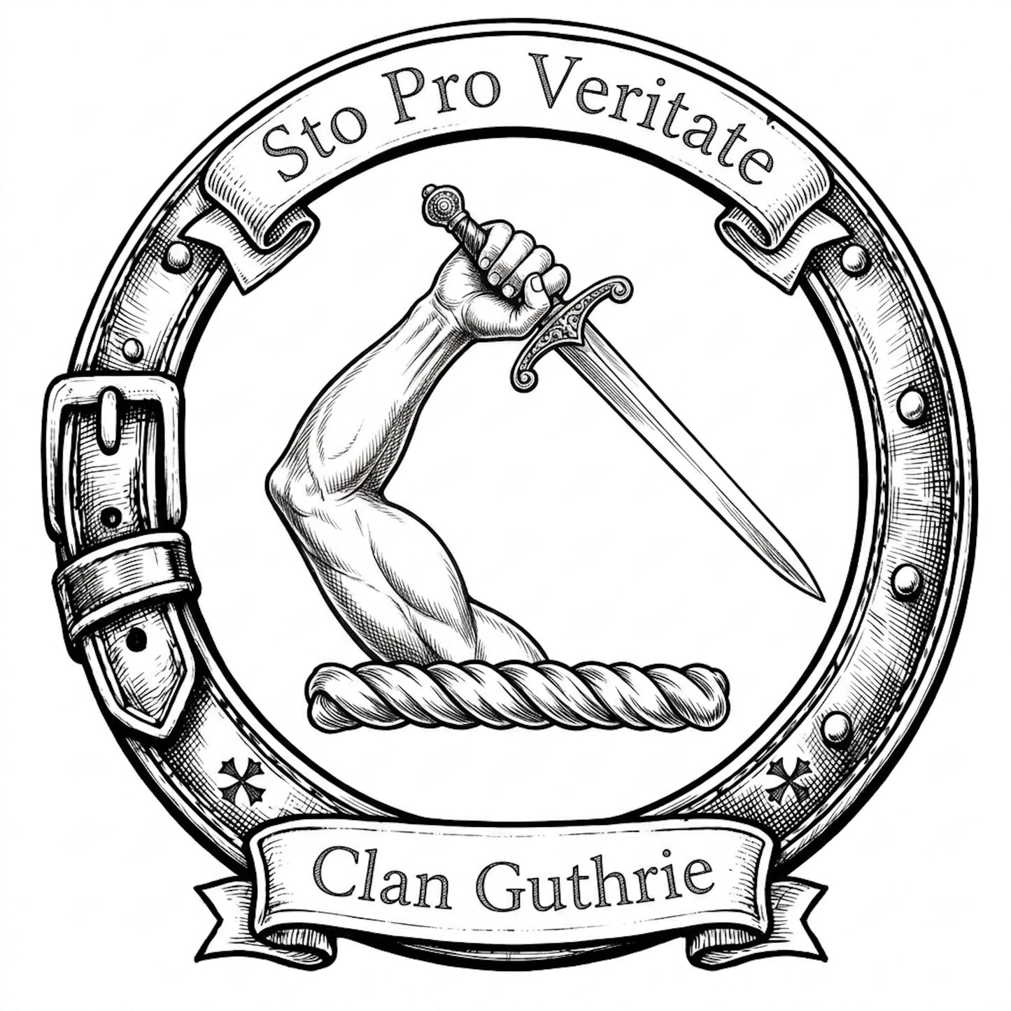 Clan Guthrie Crest digital download: Includes Color PNG, B&W PNG, and SVG vector files