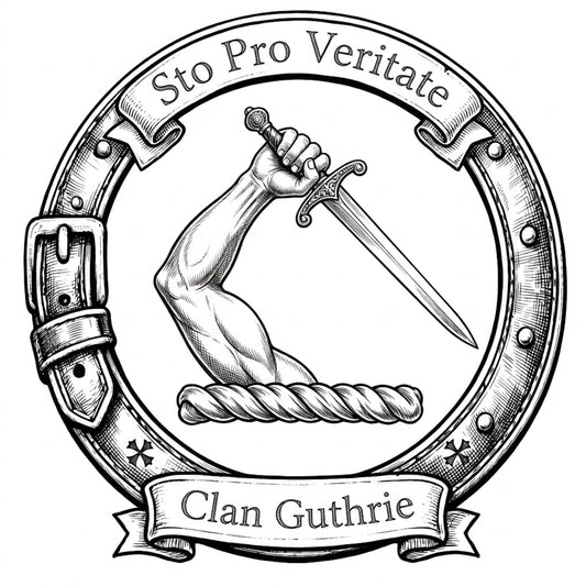 Clan Guthrie Crest digital download: Includes Color PNG, B&W PNG, and SVG vector files