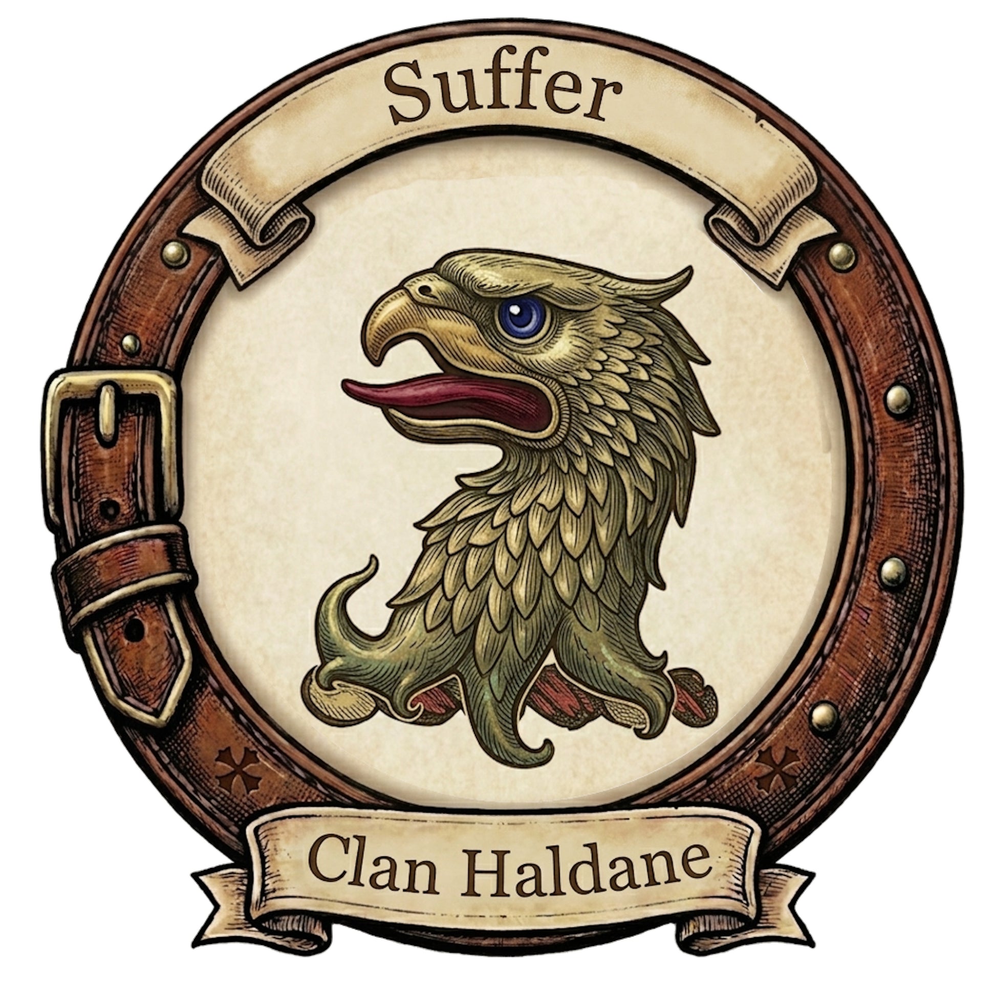 Clan Haldane Crest digital download: Includes Color PNG, B&W PNG, and SVG vector files