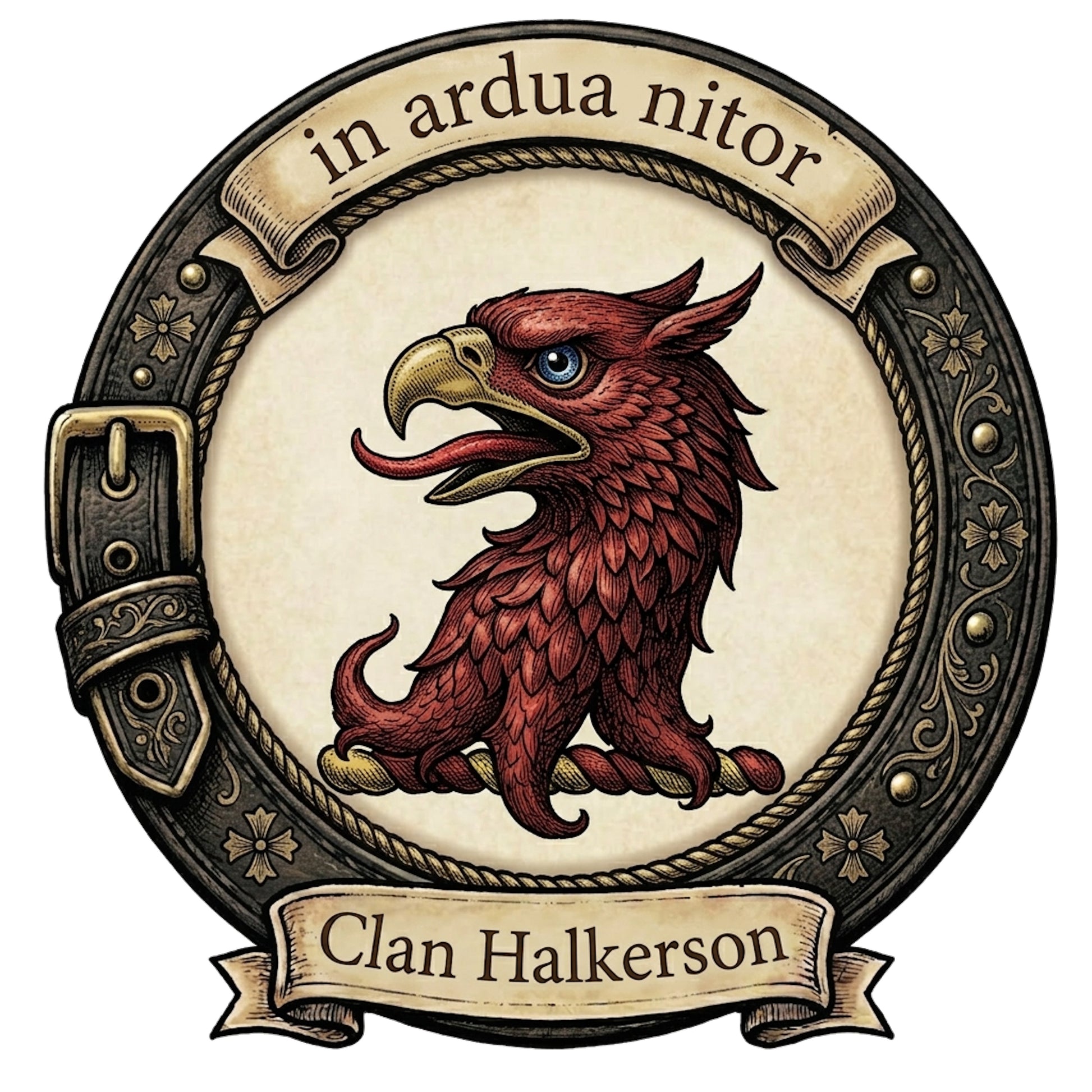 Clan Halkerson Crest digital download: Includes Color PNG, B&W PNG, and SVG vector files