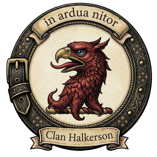 Clan Halkerson Crest digital download: Includes Color PNG, B&W PNG, and SVG vector files