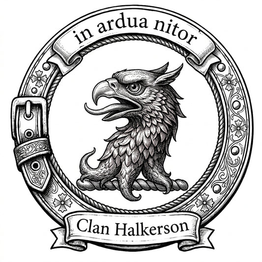 Clan Halkerson Crest digital download: Includes Color PNG, B&W PNG, and SVG vector files