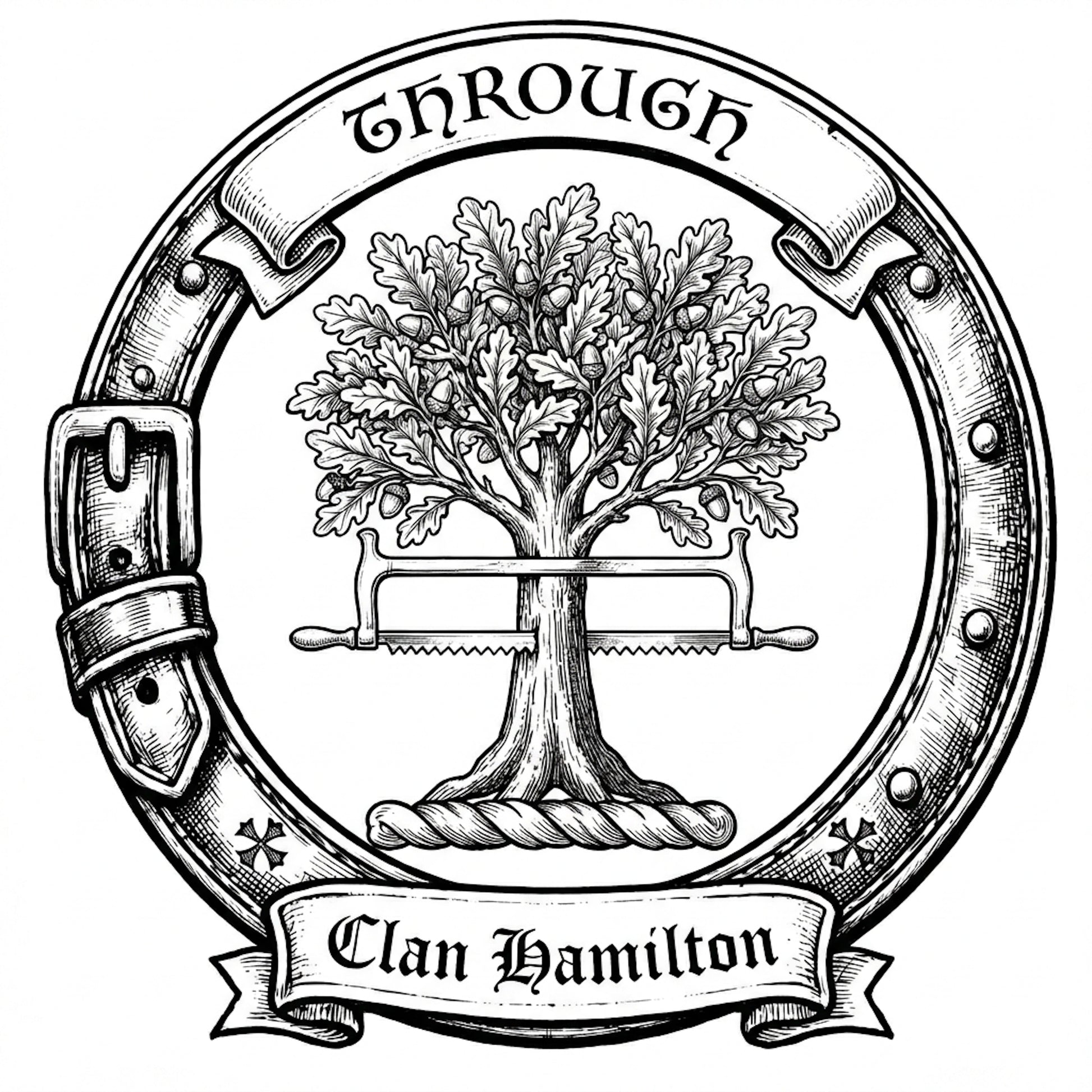Clan Hamilton Crest digital download: Includes Color PNG, B&W PNG, and SVG vector files