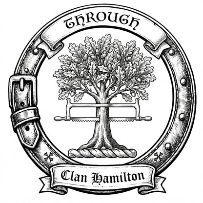 Clan Hamilton Crest digital download: Includes Color PNG, B&W PNG, and SVG vector files
