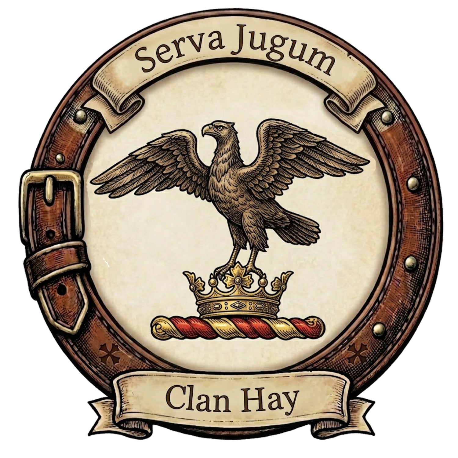 Clan Hay Crest digital download: Includes Color PNG, B&W PNG, and SVG vector files