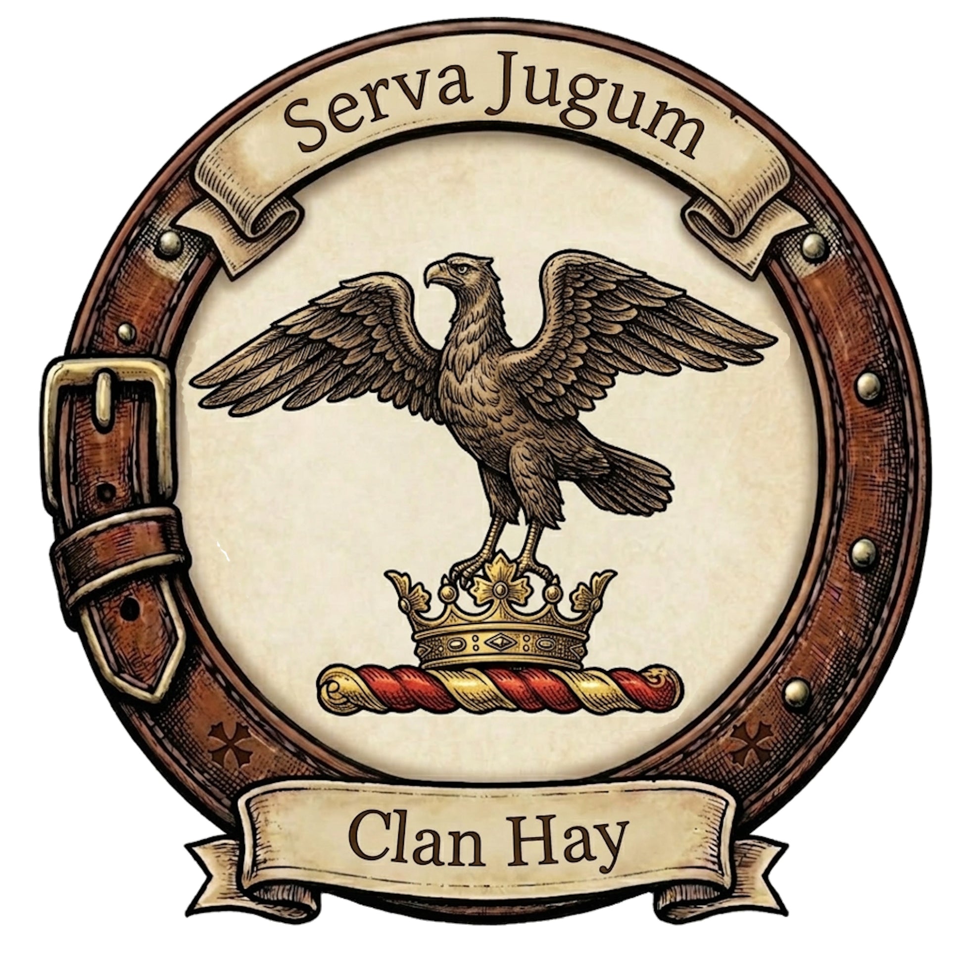 Clan Hay Crest digital download: Includes Color PNG, B&W PNG, and SVG vector files