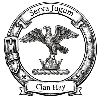Clan Hay Crest digital download: Includes Color PNG, B&W PNG, and SVG vector files