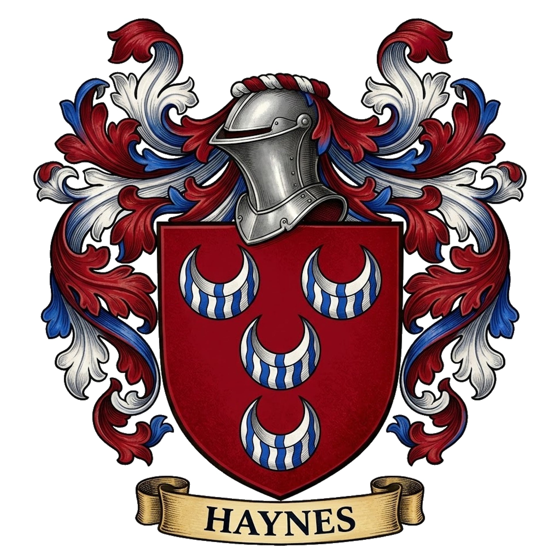 The Haynes Family Coat of Arms digital download: Includes Color PNG, B&W PNG, and SVG vector files