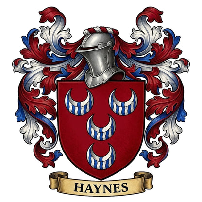 The Haynes Family Coat of Arms digital download: Includes Color PNG, B&W PNG, and SVG vector files