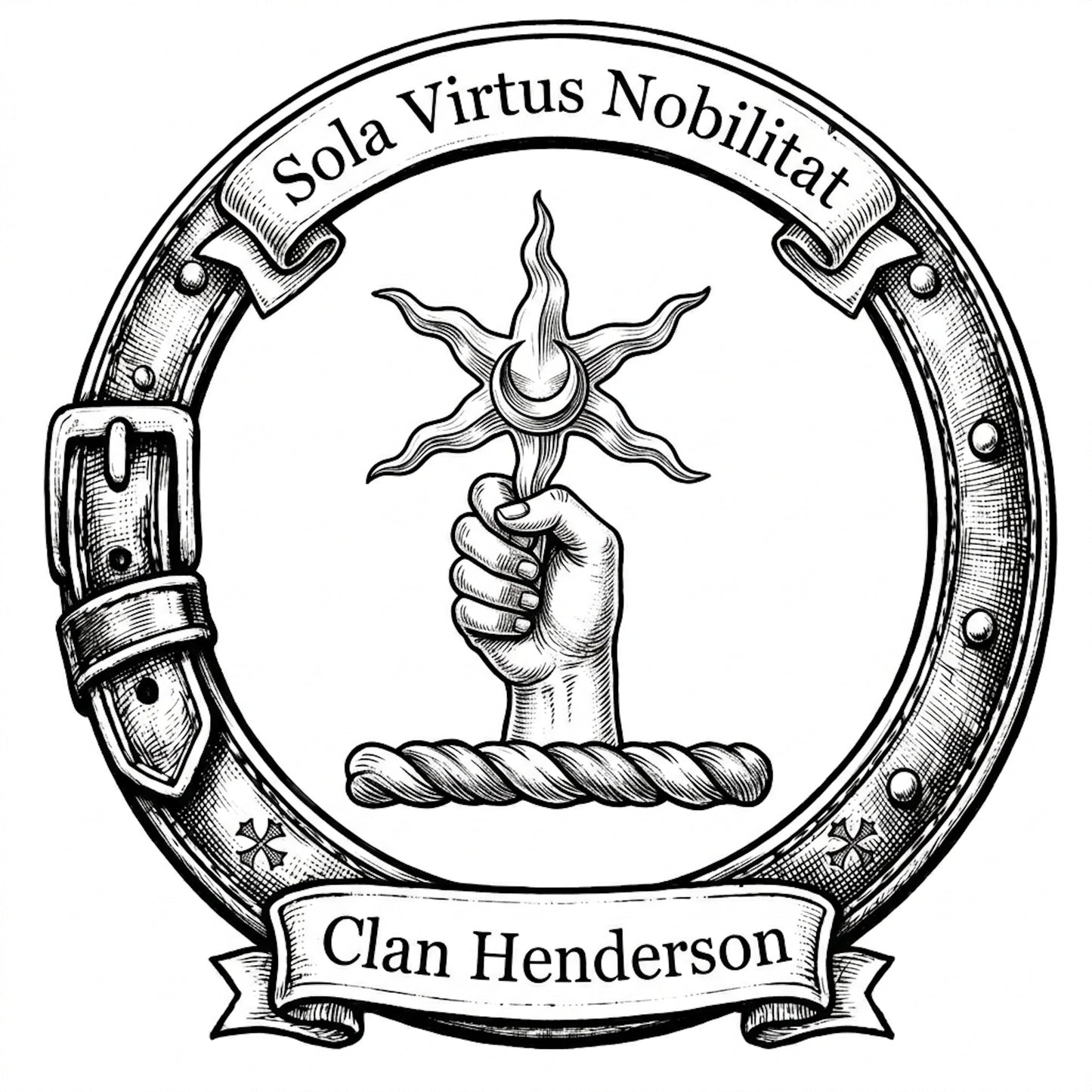 Clan Henderson Crest digital download: Includes Color PNG, B&W PNG, and SVG vector files