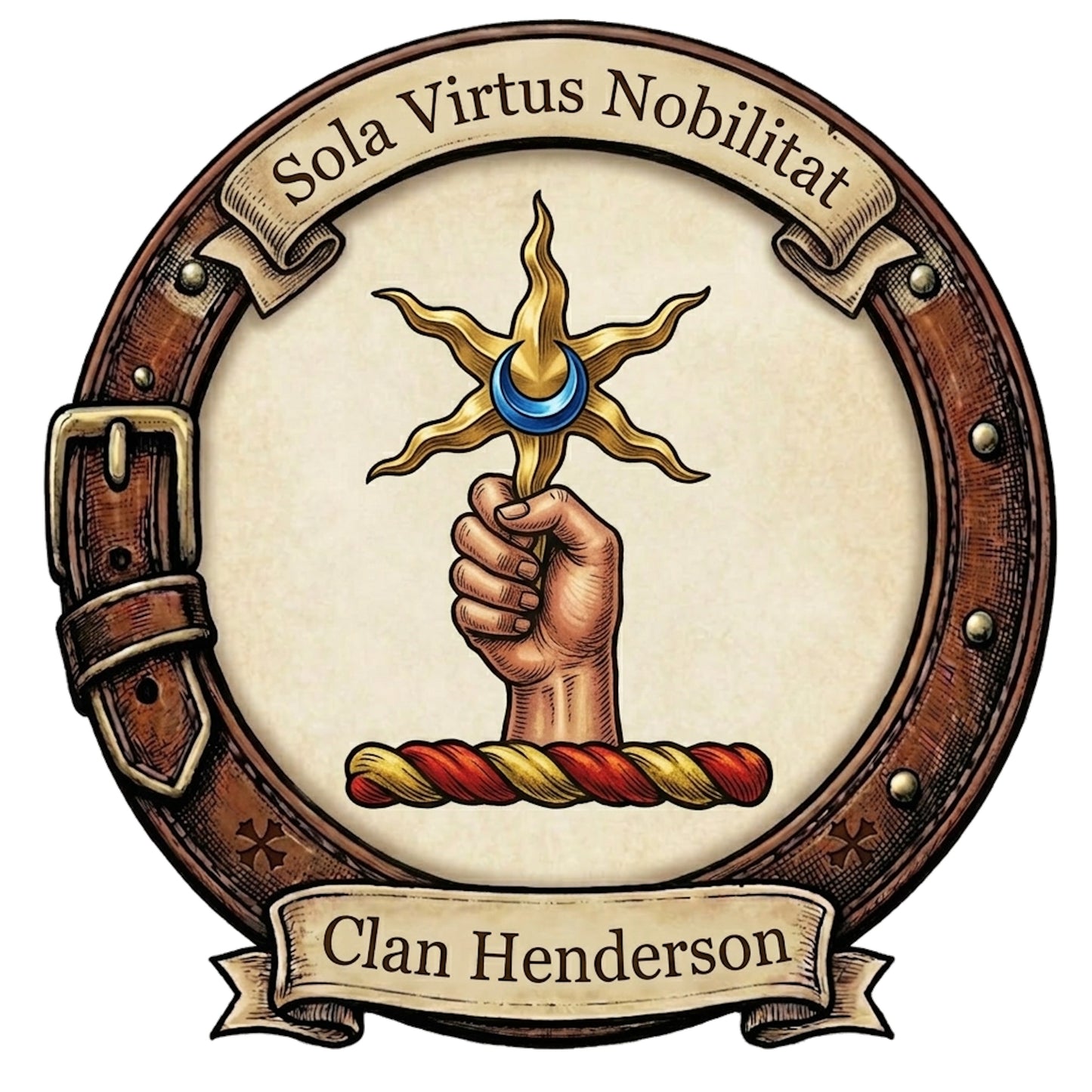 Clan Henderson Crest digital download: Includes Color PNG, B&W PNG, and SVG vector files