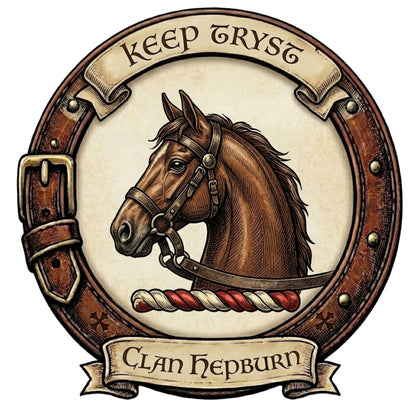 Clan Hepburn Crest digital download: Includes Color PNG, B&W PNG, and SVG vector files