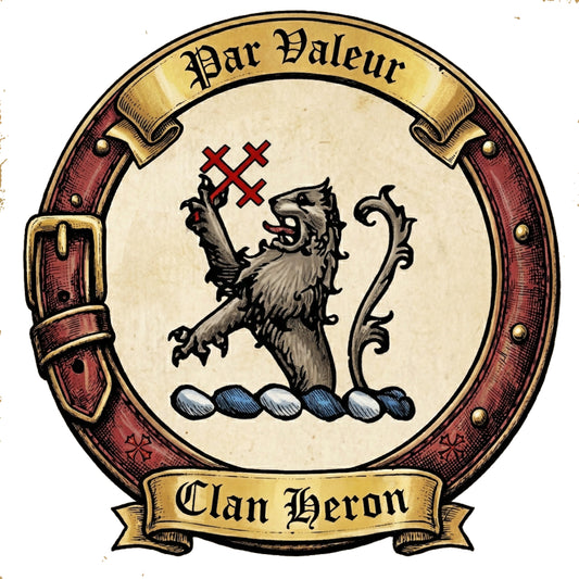 Clan Heron Crest digital download: Includes Color PNG, B&W PNG, and SVG vector files