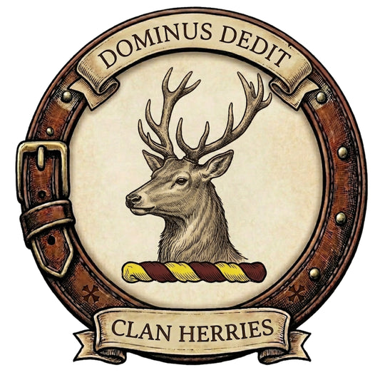 Clan Herries Crest digital download: Includes Color PNG, B&W PNG, and SVG vector files