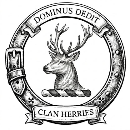 Clan Herries Crest digital download: Includes Color PNG, B&W PNG, and SVG vector files