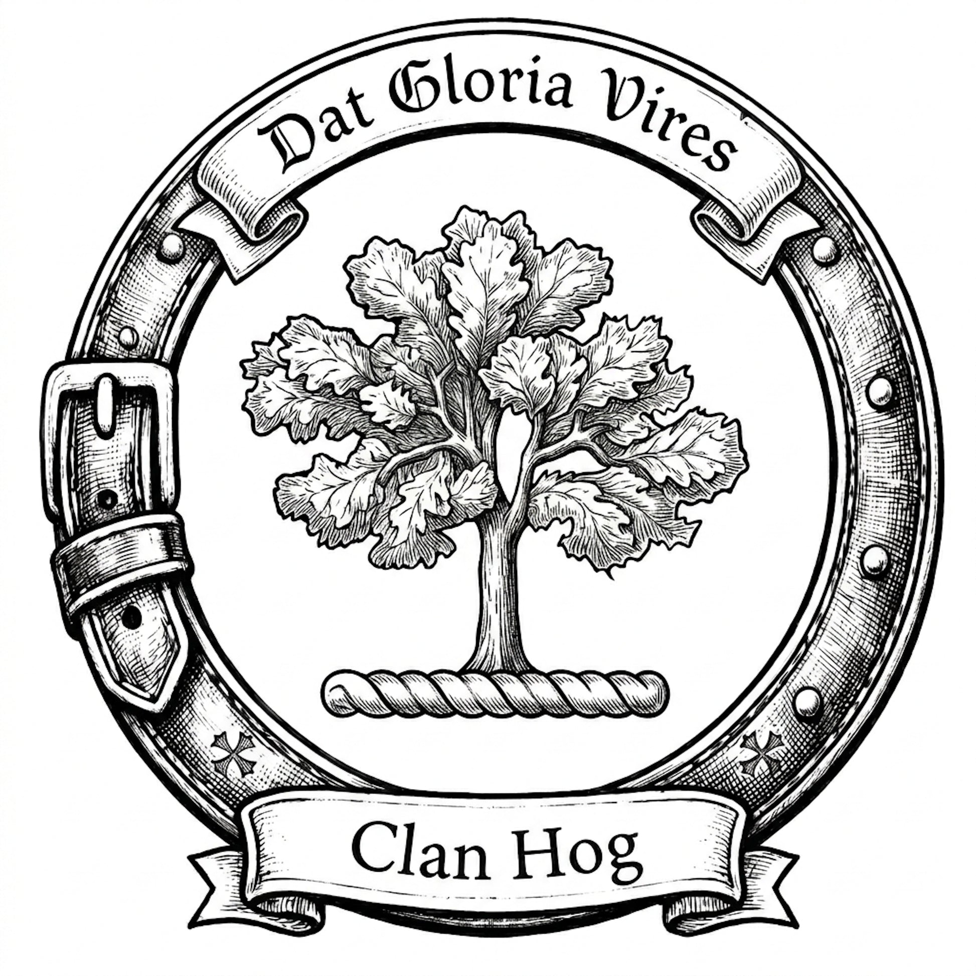 Clan Hog Crest digital download: Includes Color PNG, B&W PNG, and SVG vector files