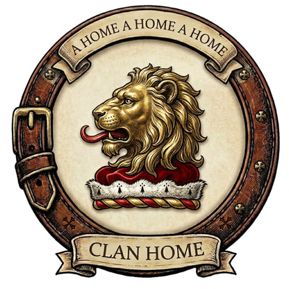 Clan Home Crest digital download: Includes Color PNG, B&W PNG, and SVG vector files