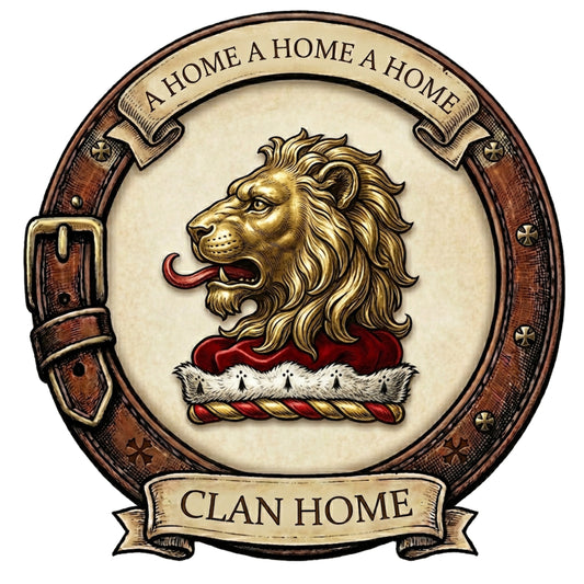 Clan Home Crest digital download: Includes Color PNG, B&W PNG, and SVG vector files
