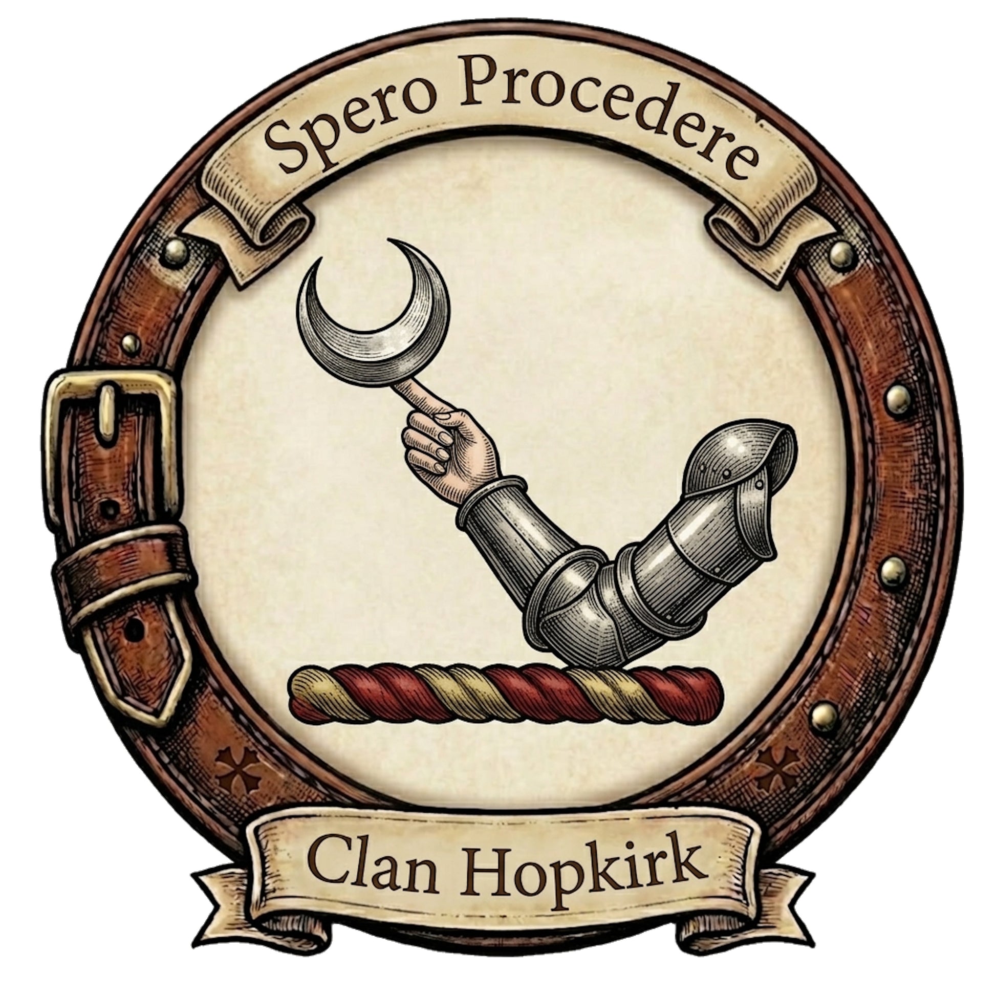 Clan Hopkirk Crest digital download: Includes Color PNG, B&W PNG, and SVG vector files