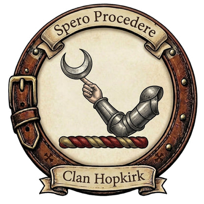 Clan Hopkirk Crest digital download: Includes Color PNG, B&W PNG, and SVG vector files