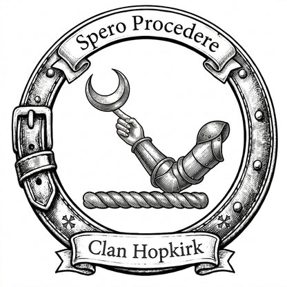 Clan Hopkirk Crest digital download: Includes Color PNG, B&W PNG, and SVG vector files