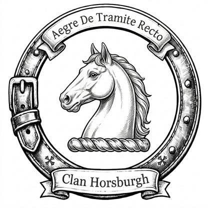 Clan Horsburgh Crest digital download: Includes Color PNG, B&W PNG, and SVG vector files